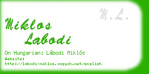 miklos labodi business card